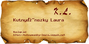 Kutnyánszky Laura névjegykártya